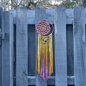 Small Crocheted Boho Wall Hanging Dreamcatcher